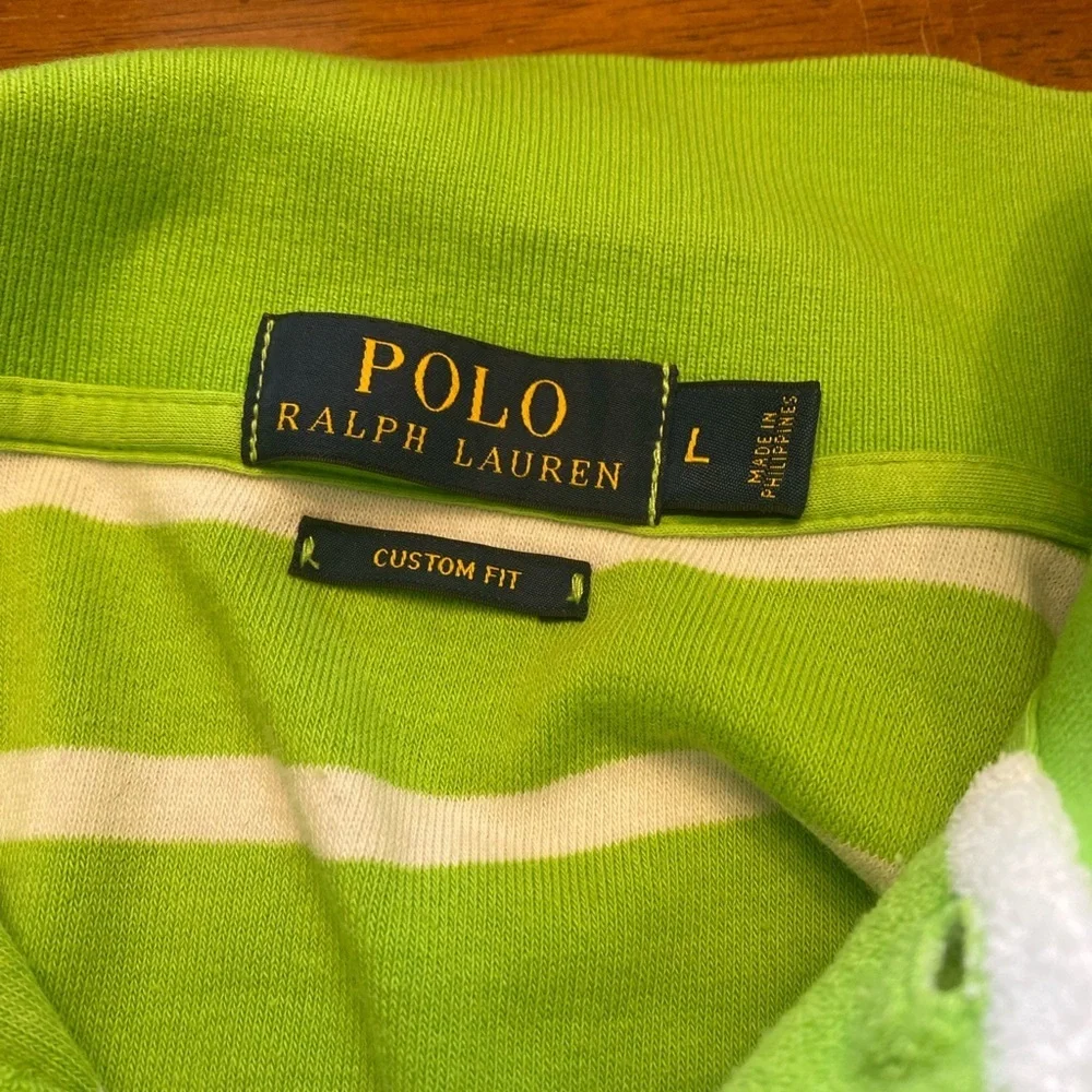 VTG Ralph Lauren Lime Terry Cloth Beach Polo